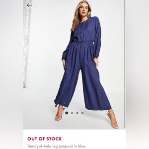 Trendoyl wideleg pantsuit in blue EU sz 38